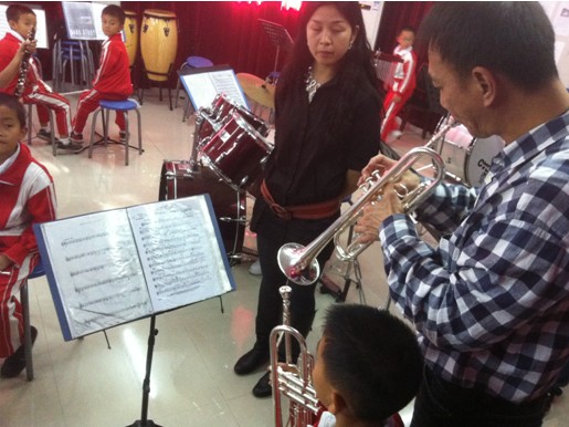 貴陽市花溪區第二小學雅馬哈實驗樂團樂隊大師班活動 