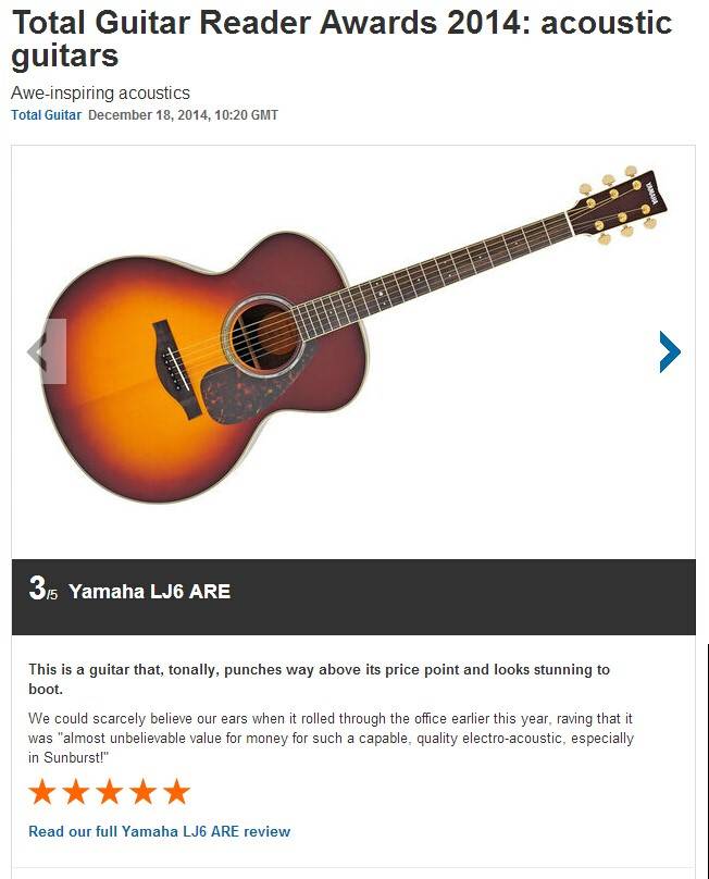 年度佳原聲吉他-Yamaha LJ6 ARE