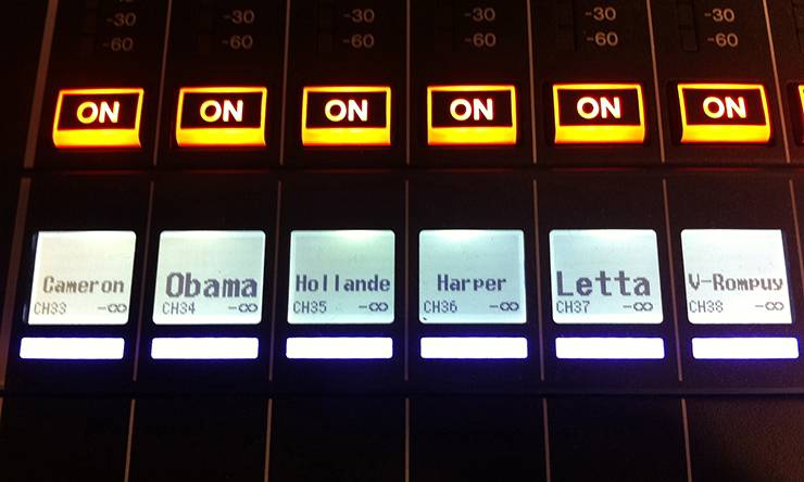 八國集團首腦會議——雅馬哈 CL3 調音臺中的領導人之聲